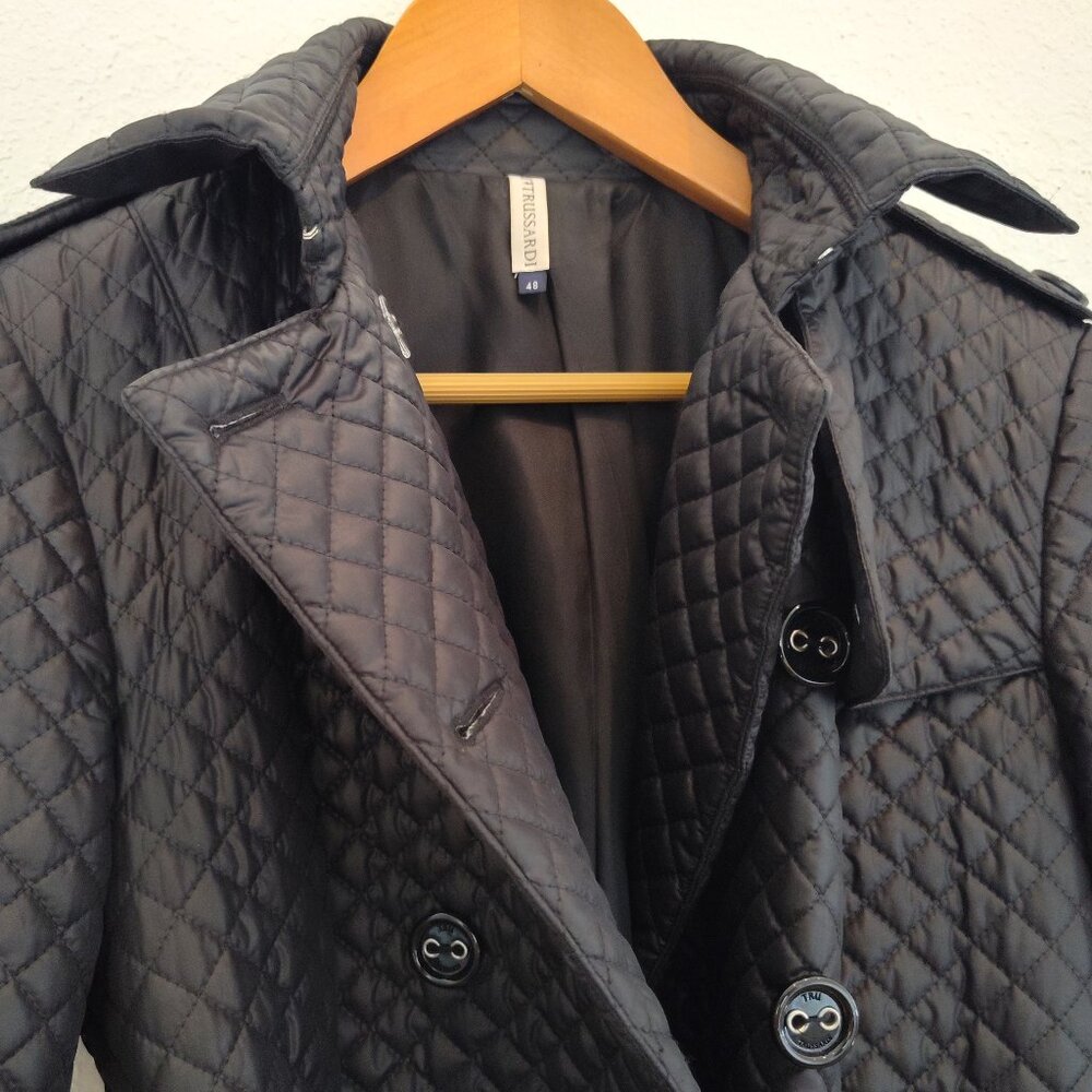 TRU TRUSSARDI, Women’s Quilted Jacket, Raincoat, Utility, Euro 48, Italy